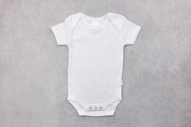 Picture of 80009 Baby Vests 100%  Cotton With Bottom Buttons 1/2 Sleeve